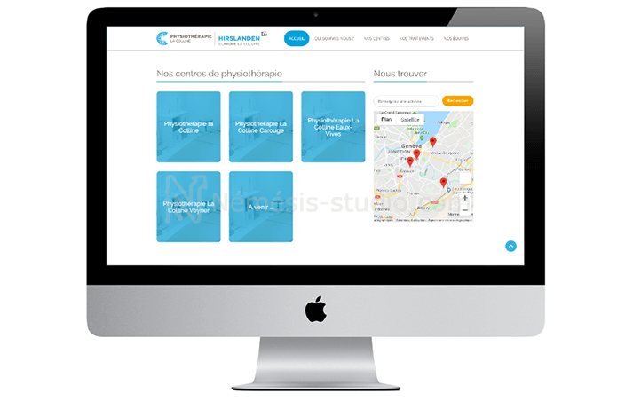 Site de physiothérapie La Colline - Némésis studio