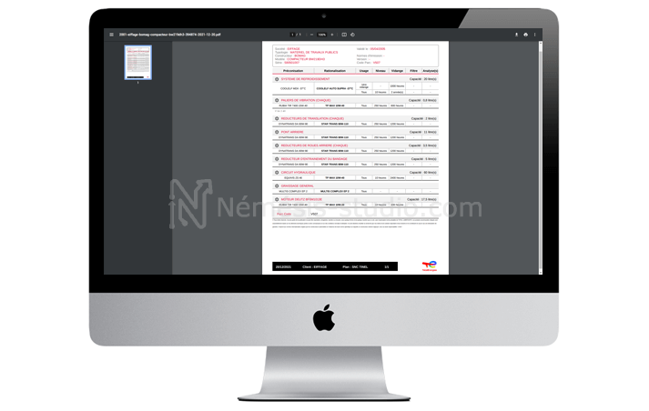 Plan de graissage de Lubconsult - Némésis studio