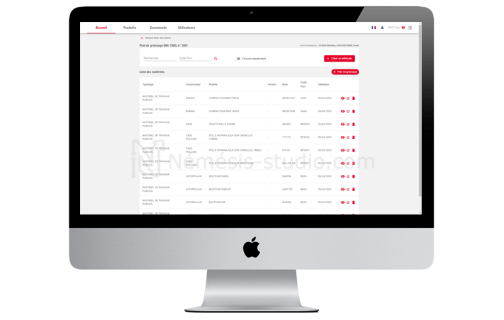 Page des plans de graissage de Lubconsult - Némésis studio