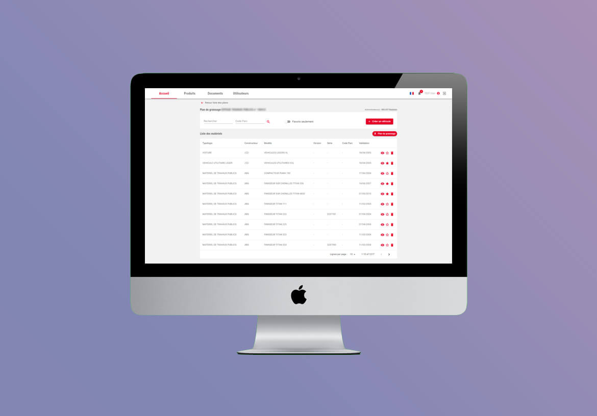 Service de gestion de plans de graissage